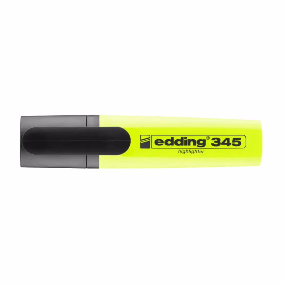 Edding 345 Highlighter Yellow – Chisel Nib, 2-5mm Stroke, Water-Based Neon Ink Price in Jordan Edding 345 Highlighter Yellow – Chisel Nib, 2-5mm Stroke, Water-Based Neon Ink - Buy Online in Jordan | OfficeJo