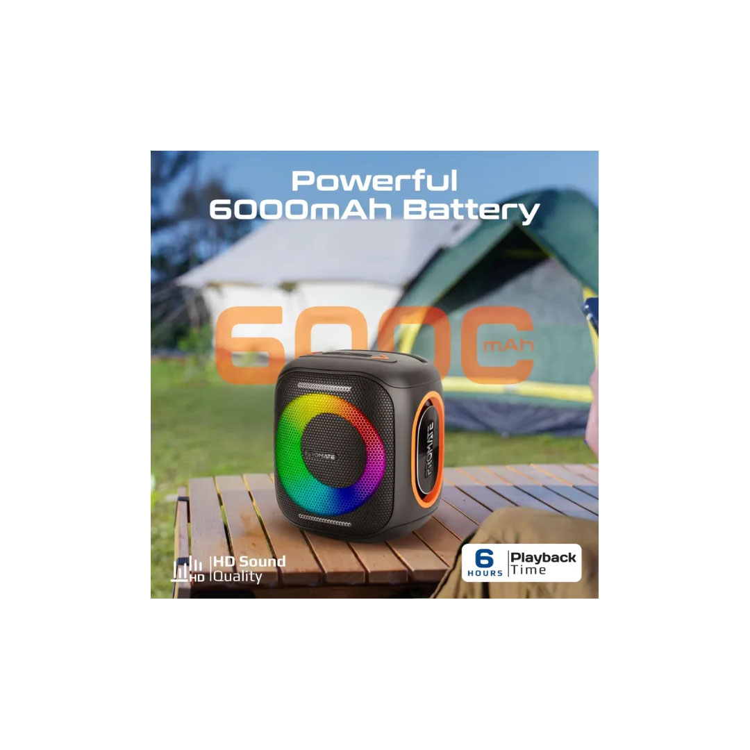 Promate Strike-40 Wireless Speaker – 40W, Bluetooth 5.3, RGB, IPX5, 6000mAh Price in Jordan Promate Strike-40 Wireless Speaker – 40W, Bluetooth 5.3, RGB, IPX5, 6000mAh - Buy Online in Jordan | OfficeJo