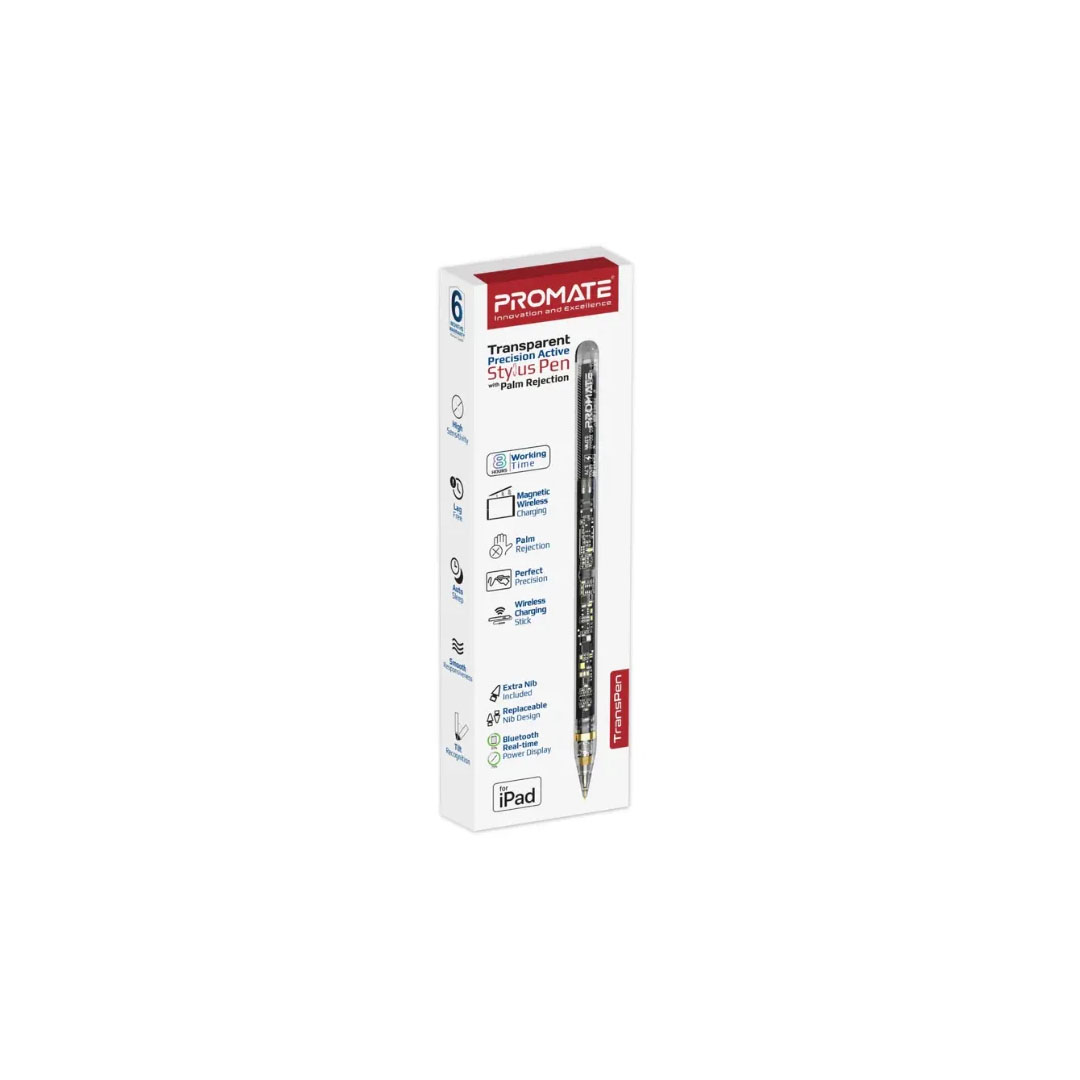 Promate Transpen Active Stylus Pen – Bluetooth 5.0, Palm Rejection, 8Hr Battery Price in Jordan Promate Transpen Active Stylus Pen – Bluetooth 5.0, Palm Rejection, 8Hr Battery - Buy Online in Jordan | OfficeJo