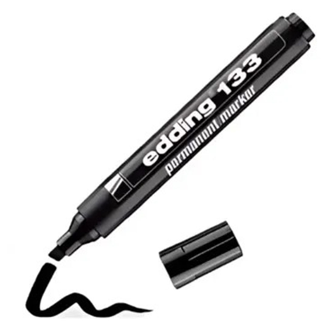 Edding 133 Permanent Marker Black – Chisel Nib 1-5mm, Waterproof, Made in Germany Price in Jordan Edding 133 Permanent Marker Black – Chisel Nib 1-5mm, Waterproof, Made in Germany - Buy Online in Jordan | OfficeJo