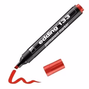 Edding 133 Permanent Marker Red – Chisel Nib 1-5mm, Waterproof, Made in Germany - Buy Online in Jordan | OfficeJo