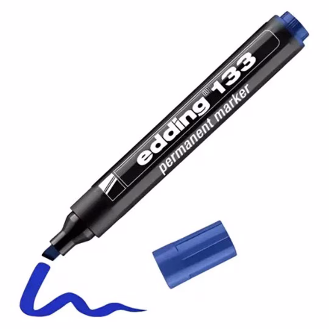 Edding 133 Permanent Marker Blue – Chisel Nib 1-5mm, Waterproof, Made in Germany Price in Jordan Edding 133 Permanent Marker Blue – Chisel Nib 1-5mm, Waterproof, Made in Germany - Buy Online in Jordan | OfficeJo