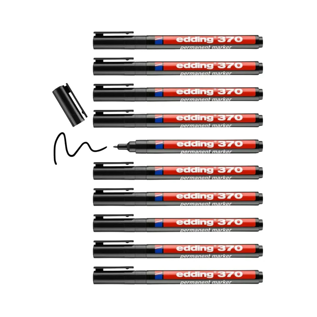Edding 370 Permanent Marker – 1mm Round Nib, Waterproof, Low-Odour, Made in Germany Price in Jordan Edding 370 Permanent Marker – 1mm Round Nib, Waterproof, Low-Odour, Made in Germany - Buy Online in Jordan | OfficeJo