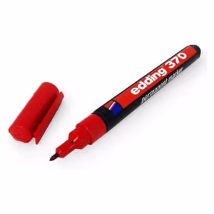Edding 370 Permanent Marker – Red, 1mm Round Nib, Low-Odour, Made in Germany - Buy Online in Jordan | OfficeJo
