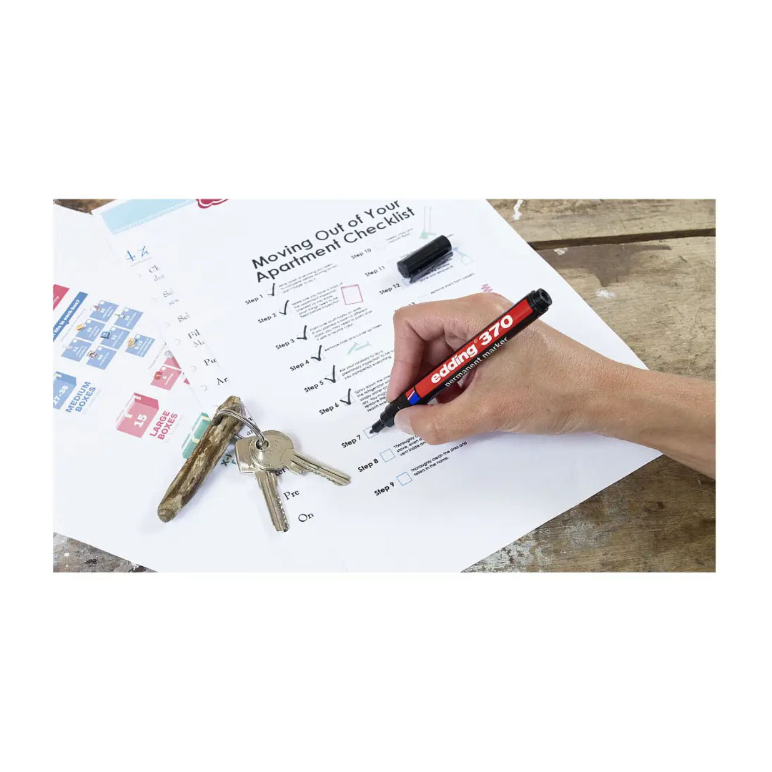 Edding 370 Permanent Marker – Red, 1mm Round Nib, Low-Odour, Made in Germany Price in Jordan Edding 370 Permanent Marker – Red, 1mm Round Nib, Low-Odour, Made in Germany - Buy Online in Jordan | OfficeJo