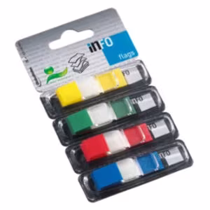 Info Flags Sticky Notes – 144 Flags, 4 Assorted Colors, 12.5mm x 43mm, Residue-Free - Buy Online in Jordan | OfficeJo