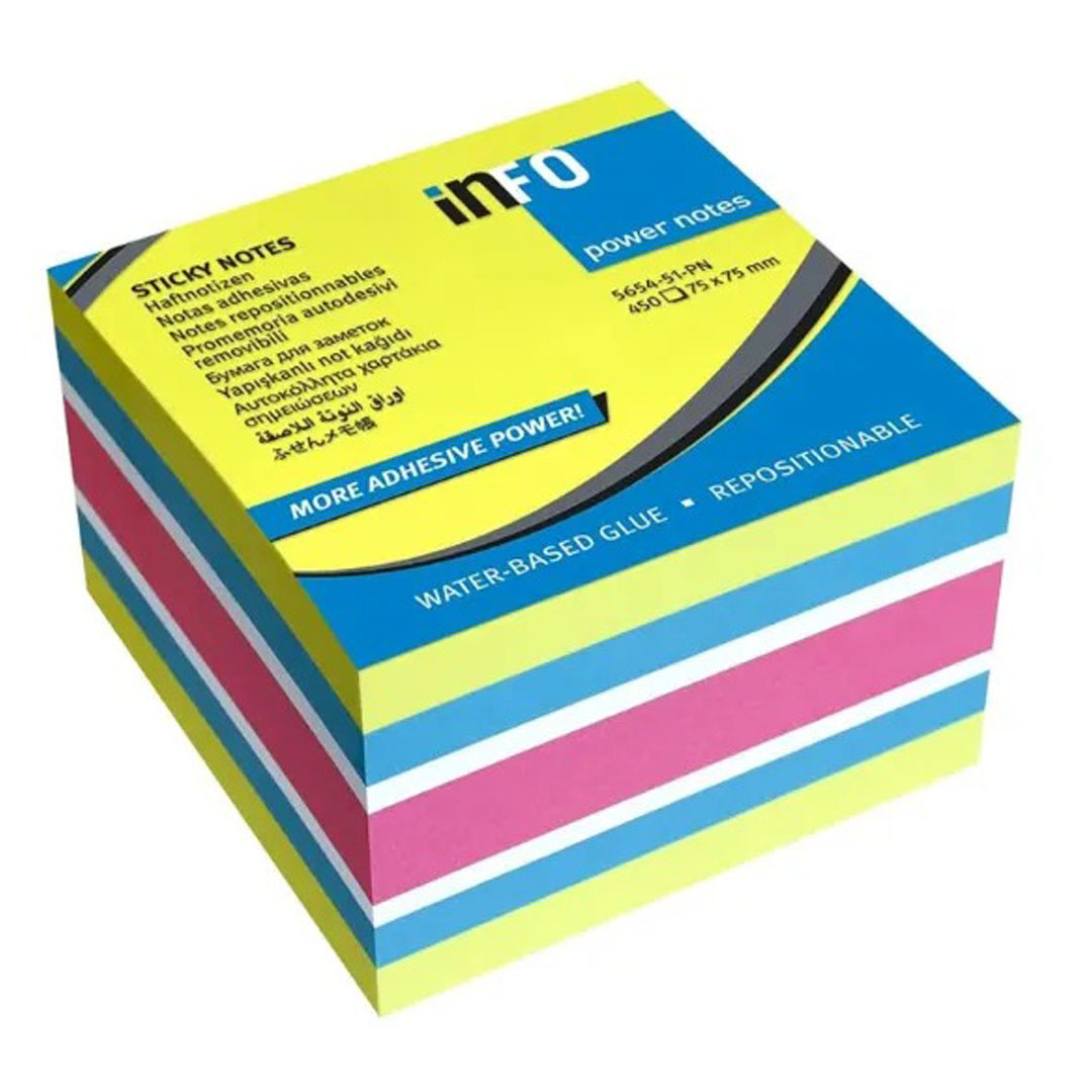Info Sticky Notes 3x3 – 4 Colors, 450 Sheets, Extra Strong Adhesive, Made in Germany Price in Jordan Info Sticky Notes 3x3 – 4 Colors, 450 Sheets, Extra Strong Adhesive, Made in Germany - Buy Online in Jordan | OfficeJo
