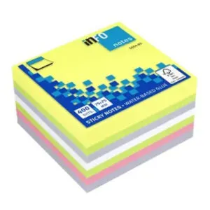 Info Sticky Notes 3x3 – 5 Colors, 400 Sheets, Extra Strong Adhesive, Made in Germany - Buy Online in Jordan | OfficeJo