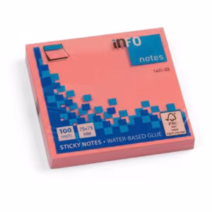 Info Sticky Notes 3x3cm Pink – High-Quality Paper, 100 Sheets - Buy Online in Jordan | OfficeJo