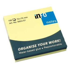 Info Sticky Notes 3x3 Yellow – Extra Strong Adhesive, 100 Sheets, 75x75mm, Made in Germany - Buy Online in Jordan | OfficeJo