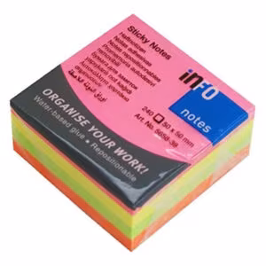 Info Sticky Notes Colored 2x2 – Extra Strong Adhesive, 240 Sheets, 50x50mm, Made in Germany - Buy Online in Jordan | OfficeJo