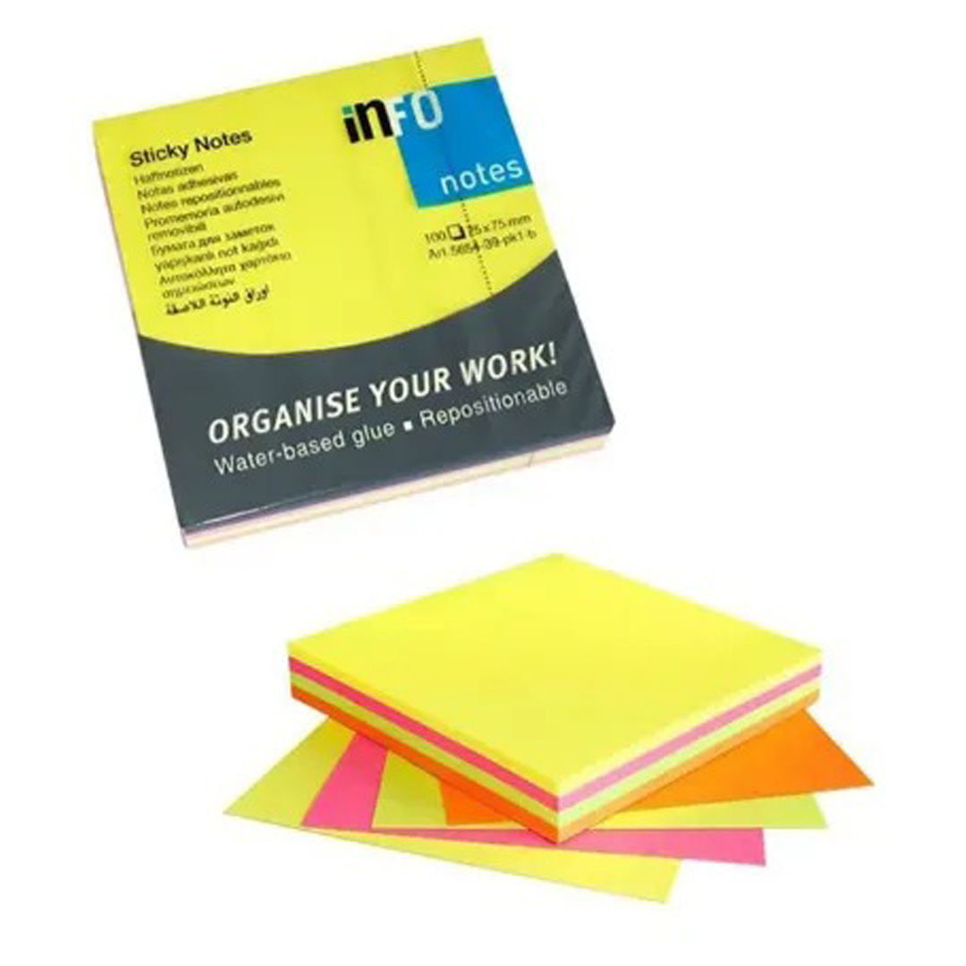 Info Sticky Notes Colored 3x3 – 100 Sheets Price in Jordan Info Sticky Notes Colored 3x3 – 100 Sheets - Buy Online in Jordan | OfficeJo