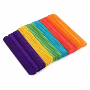 Colored Wooden Ice Cream Sticks – Pack of 50, Craft & Educational Tool - Buy Online in Jordan | OfficeJo