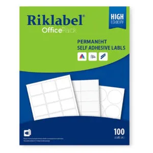 Riklabel Sticky Label A4 – 2 Pieces per Sheet, 199.6x143.5mm, 100 Sheets per Pack - Buy Online in Jordan | OfficeJo