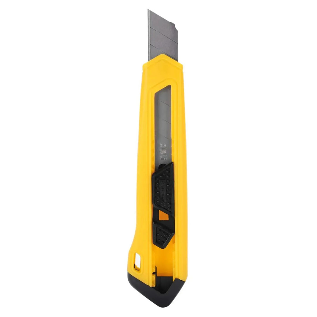 Deli Utility Knife – 18mm SK5 Blade, 8 Snap-Off Sections, Self-Locking Push Button Price in Jordan Deli Utility Knife – 18mm SK5 Blade, 8 Snap-Off Sections, Self-Locking Push Button - Buy Online in Jordan | OfficeJo