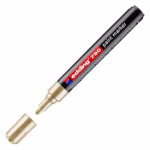 Edding 790 Paint Marker Gold – Opaque & Permanent, 2-3mm Stroke, Waterproof, Made in Germany Price in Jordan Edding 790 Paint Marker Gold – Opaque & Permanent, 2-3mm Stroke, Waterproof, Made in Germany - Buy Online in Jordan | OfficeJo