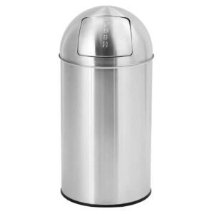 Stainless Steel Waste Bin Push Can 40L – Fingerprint Resistant, Bullet Push Lid Price in Jordan Stainless Steel Waste Bin Push Can 40L – Fingerprint Resistant, Bullet Push Lid - Buy Online in Jordan | OfficeJo