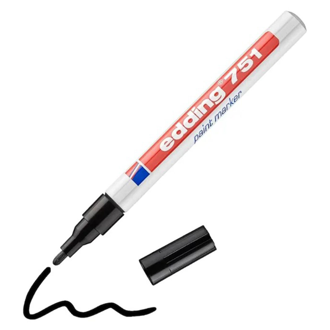 Edding 751 Paint Marker Black – 1-2mm Round Nib, Heat-Resistant, Permanent Opaque Ink Price in Jordan Edding 751 Paint Marker Black – 1-2mm Round Nib, Heat-Resistant, Permanent Opaque Ink - Buy Online in Jordan | OfficeJo