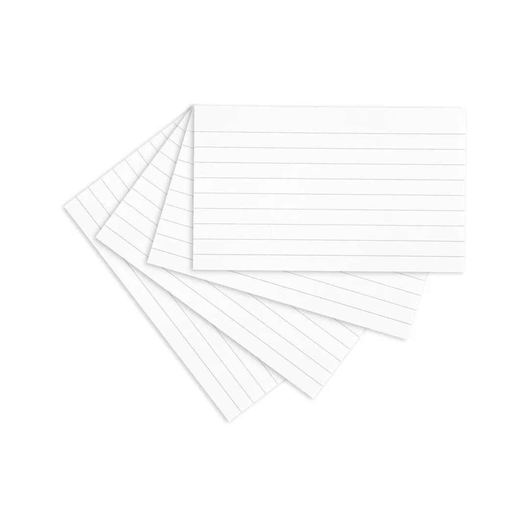 Ruled Record Cards White – 165g, 10.2x15.2cm, 50 Sheets, Two-Side Printed Price in Jordan Ruled Record Cards White – 165g, 10.2x15.2cm, 50 Sheets, Two-Side Printed - Buy Online in Jordan | OfficeJo