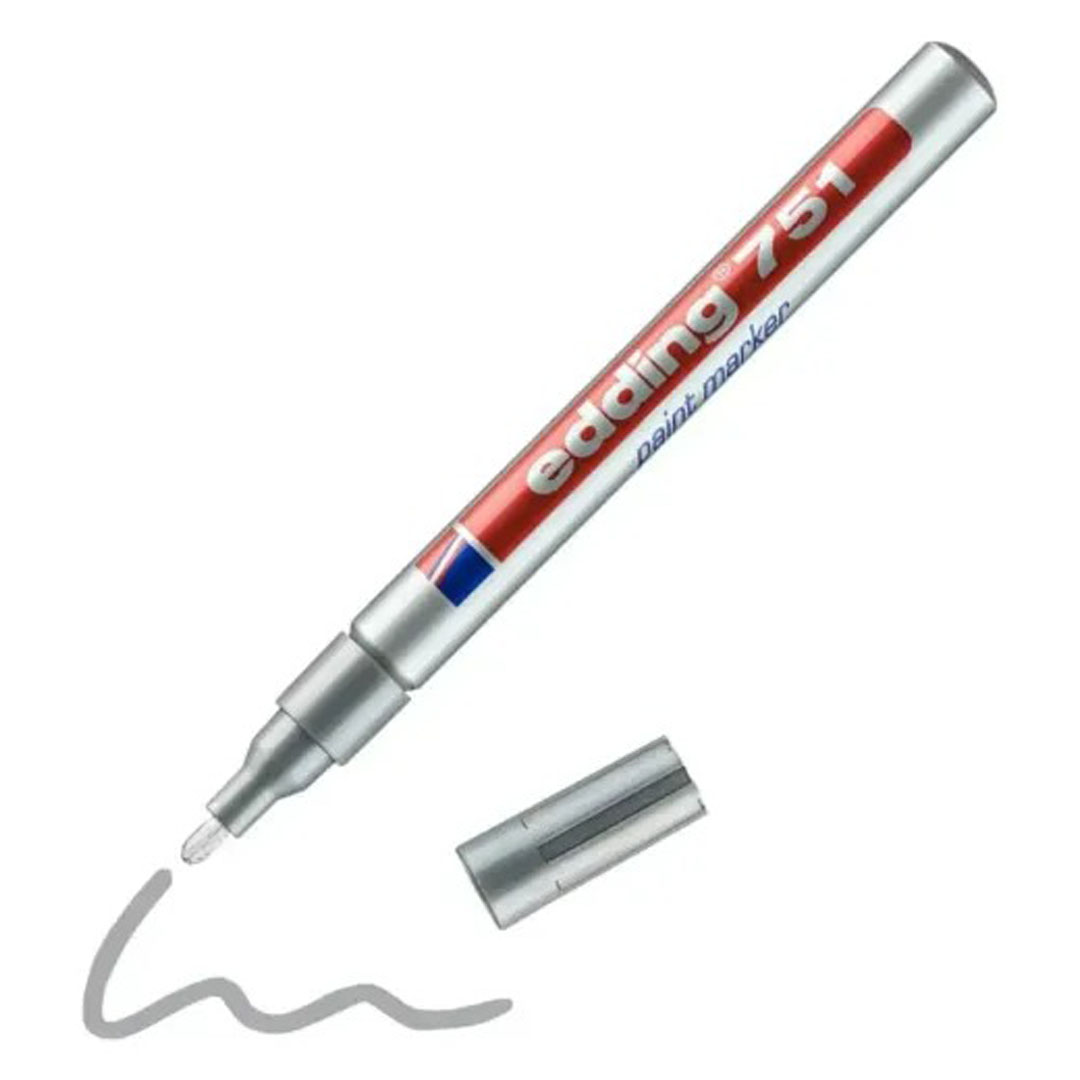 Edding 751 Paint Marker Silver – 1-2mm Stroke, Heat-Resistant to 1000°C, Made in Germany Price in Jordan Edding 751 Paint Marker Silver – 1-2mm Stroke, Heat-Resistant to 1000°C, Made in Germany - Buy Online in Jordan | OfficeJo