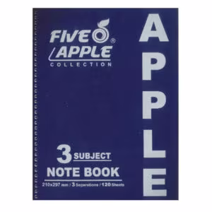 Five Apple A4 3-Subject Notebook – 120 Sheets, 70 GSM, Micro-Perforated Pages Price in Jordan Five Apple A4 3-Subject Notebook – 120 Sheets, 70 GSM, Micro-Perforated Pages - Buy Online in Jordan | OfficeJo