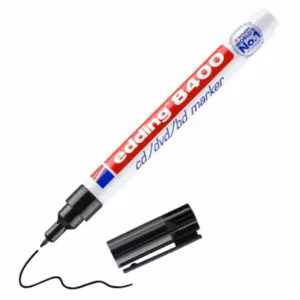 Edding 8400 CD/DVD Marker Black – Permanent Ink, 0.5–1mm Round Nib, Made in Germany - Buy Online in Jordan | OfficeJo
