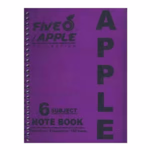 Five Apple Notebook A5 6 Subject – 150 Sheets, 70 GSM, Micro-Perforated Pages Price in Jordan Five Apple Notebook A5 6 Subject – 150 Sheets, 70 GSM, Micro-Perforated Pages - Buy Online in Jordan | OfficeJo