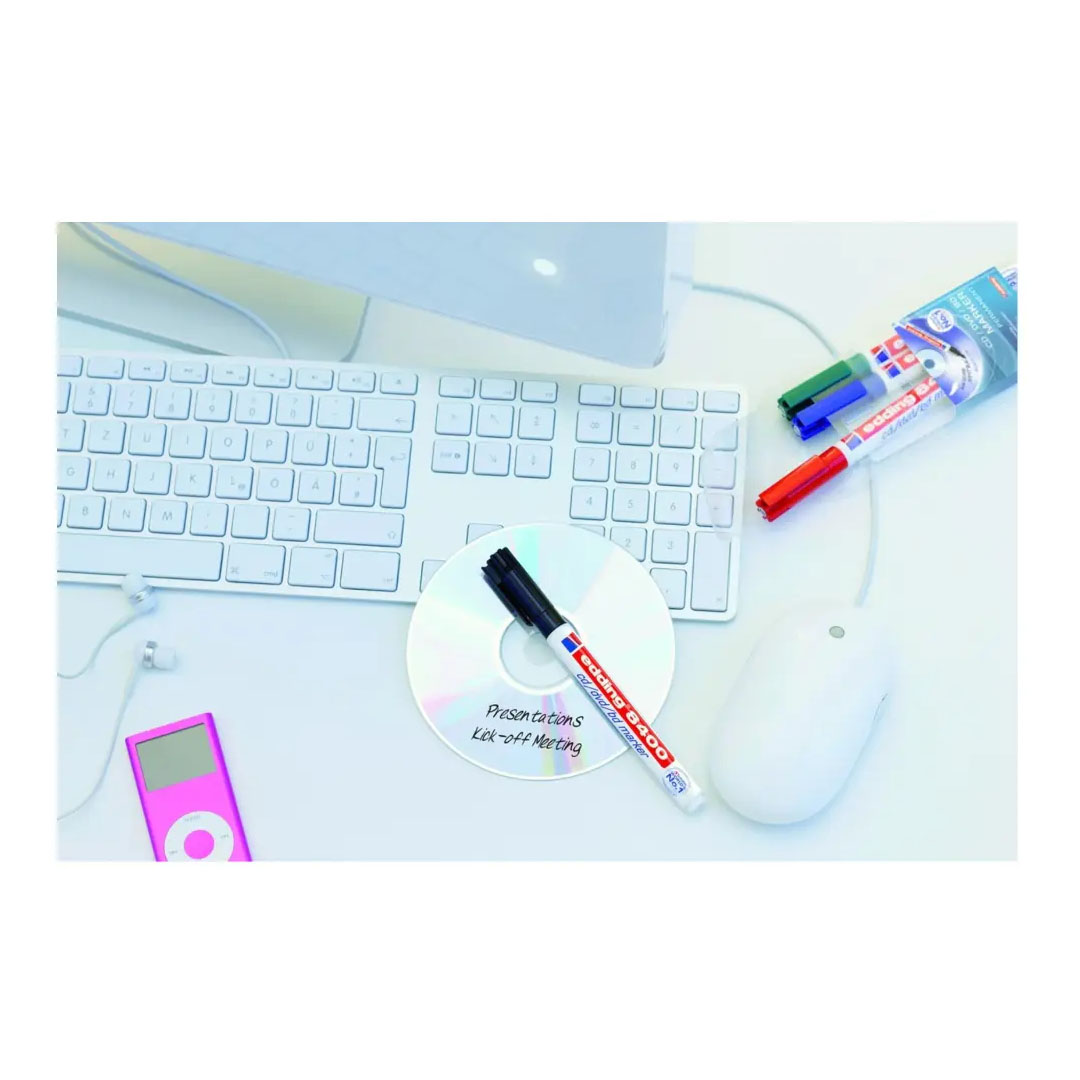 Edding 8400 CD/DVD Marker Red – Permanent Ink, 0.5–1mm Nib, Made in Germany Price in Jordan Edding 8400 CD/DVD Marker Red – Permanent Ink, 0.5–1mm Nib, Made in Germany - Buy Online in Jordan | OfficeJo