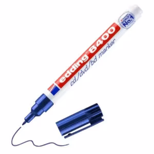 Edding 8400 CD/DVD Marker Blue – Permanent Ink, 0.5–1mm Round Nib, Made in Germany Price in Jordan Edding 8400 CD/DVD Marker Blue – Permanent Ink, 0.5–1mm Round Nib, Made in Germany - Buy Online in Jordan | OfficeJo