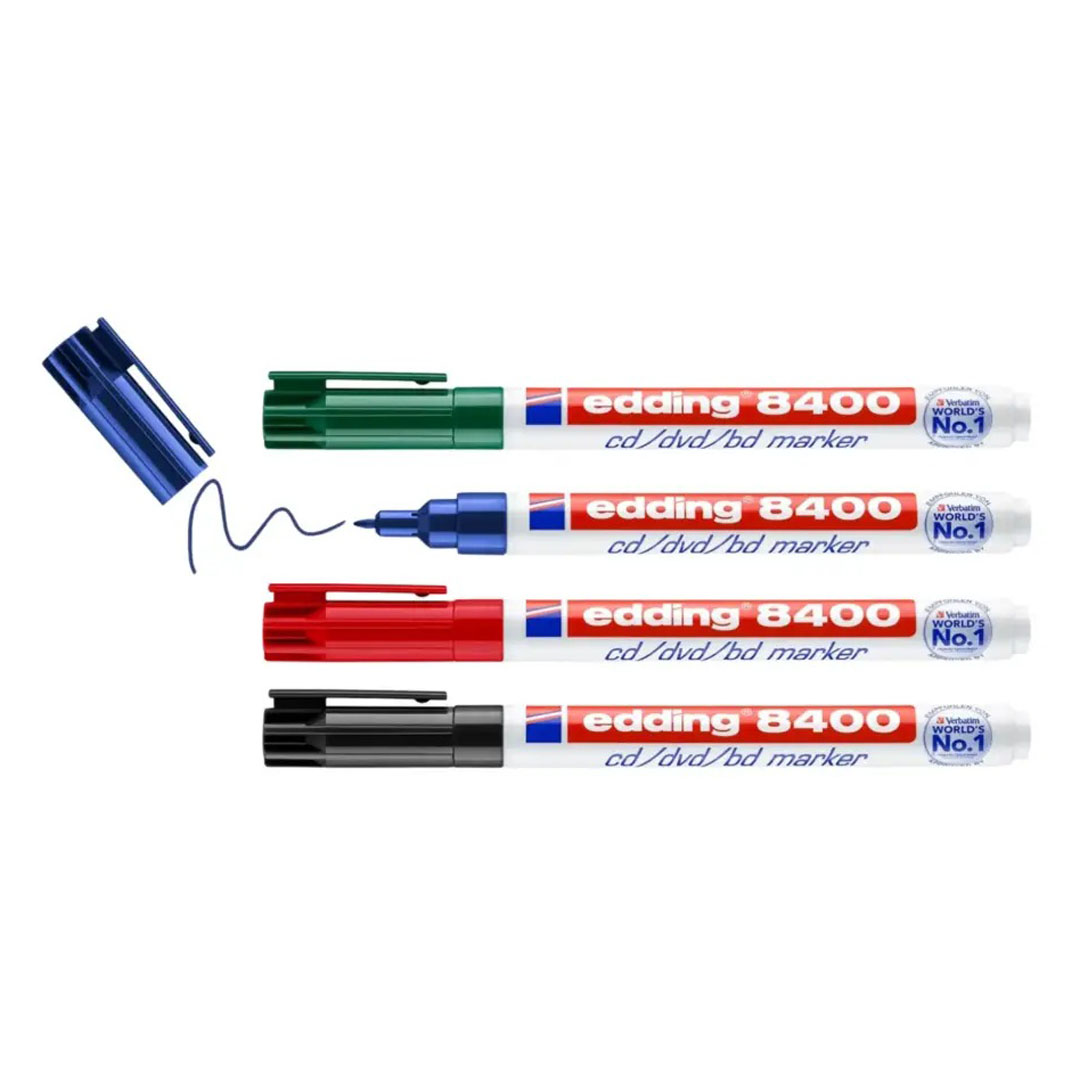 Edding 8400/4 CD/DVD Marker Set – Permanent, Lightfast, 0.5–1mm Tip, 4 Colours Price in Jordan Edding 8400/4 CD/DVD Marker Set – Permanent, Lightfast, 0.5–1mm Tip, 4 Colours - Buy Online in Jordan | OfficeJo