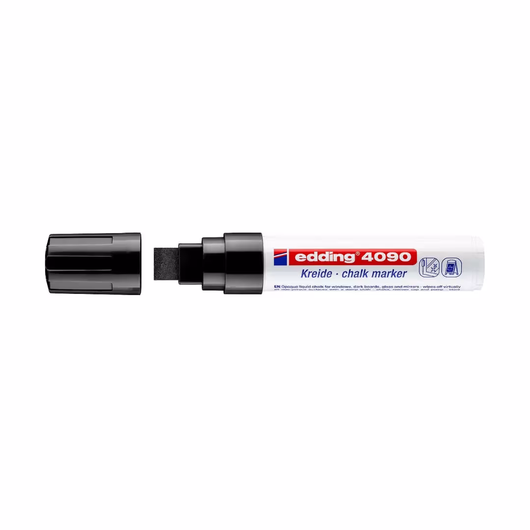 Edding 4090 Chalk Marker Jumbo – 4–12mm Chisel Tip, Waterproof, Made in Germany Price in Jordan Edding 4090 Chalk Marker Jumbo – 4–12mm Chisel Tip, Waterproof, Made in Germany - Buy Online in Jordan | OfficeJo