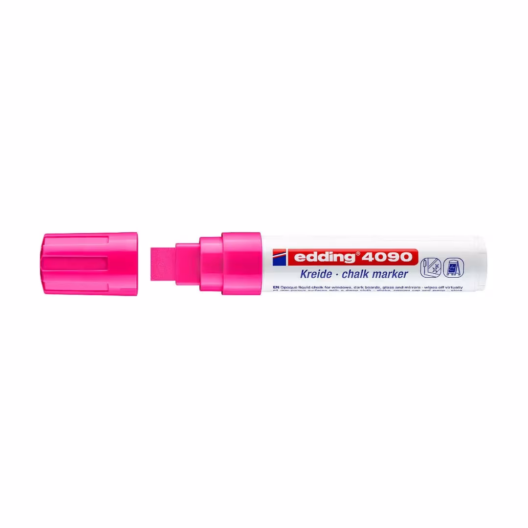 Edding 4090 Chalk Marker Jumbo – 4–12mm Chisel Tip, Waterproof, Made in Germany Price in Jordan Edding 4090 Chalk Marker Jumbo – 4–12mm Chisel Tip, Waterproof, Made in Germany - Buy Online in Jordan | OfficeJo