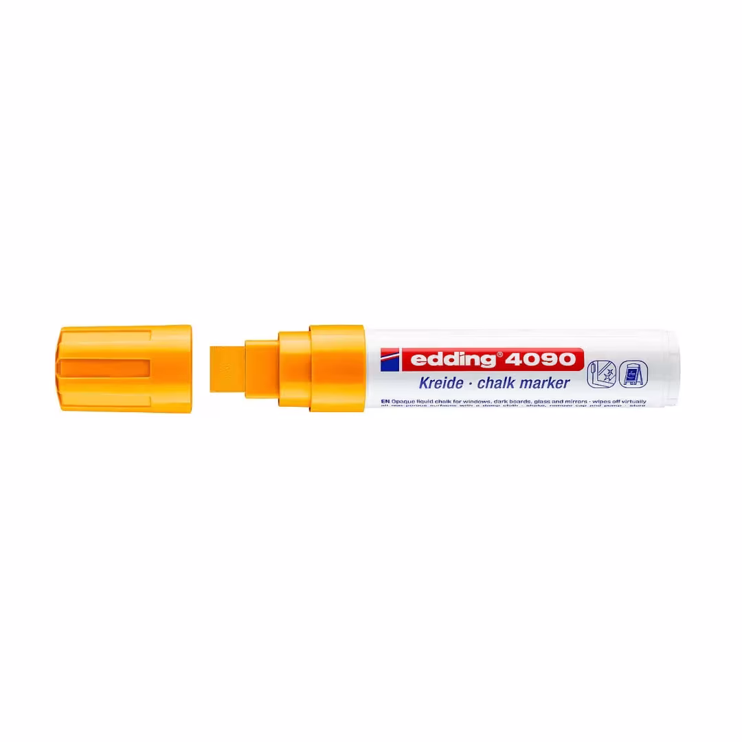 Edding 4090 Chalk Marker Jumbo – 4–12mm Chisel Tip, Waterproof, Made in Germany Price in Jordan Edding 4090 Chalk Marker Jumbo – 4–12mm Chisel Tip, Waterproof, Made in Germany - Buy Online in Jordan | OfficeJo
