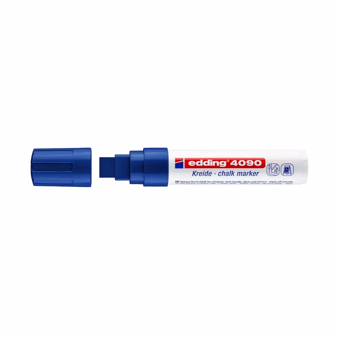 Edding 4090 Chalk Marker Jumbo – 4–12mm Chisel Tip, Waterproof, Made in Germany Price in Jordan Edding 4090 Chalk Marker Jumbo – 4–12mm Chisel Tip, Waterproof, Made in Germany - Buy Online in Jordan | OfficeJo