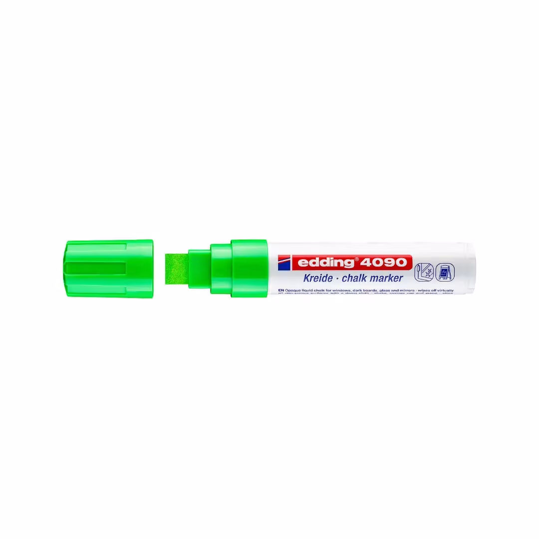 Edding 4090 Chalk Marker Jumbo – 4–12mm Chisel Tip, Waterproof, Made in Germany Price in Jordan Edding 4090 Chalk Marker Jumbo – 4–12mm Chisel Tip, Waterproof, Made in Germany - Buy Online in Jordan | OfficeJo