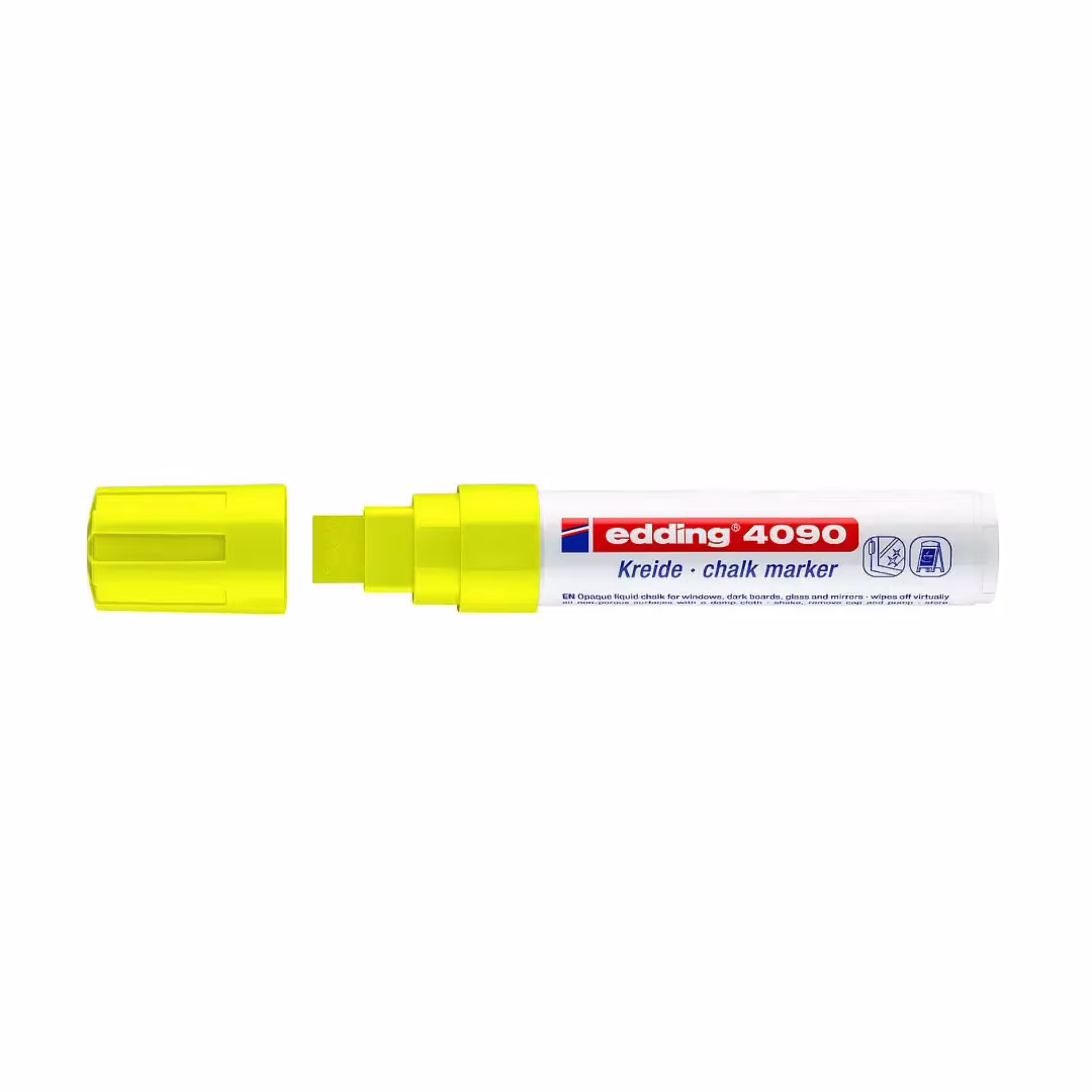 Edding 4090 Chalk Marker Jumbo – 4–12mm Chisel Tip, Waterproof, Made in Germany Price in Jordan Edding 4090 Chalk Marker Jumbo – 4–12mm Chisel Tip, Waterproof, Made in Germany - Buy Online in Jordan | OfficeJo