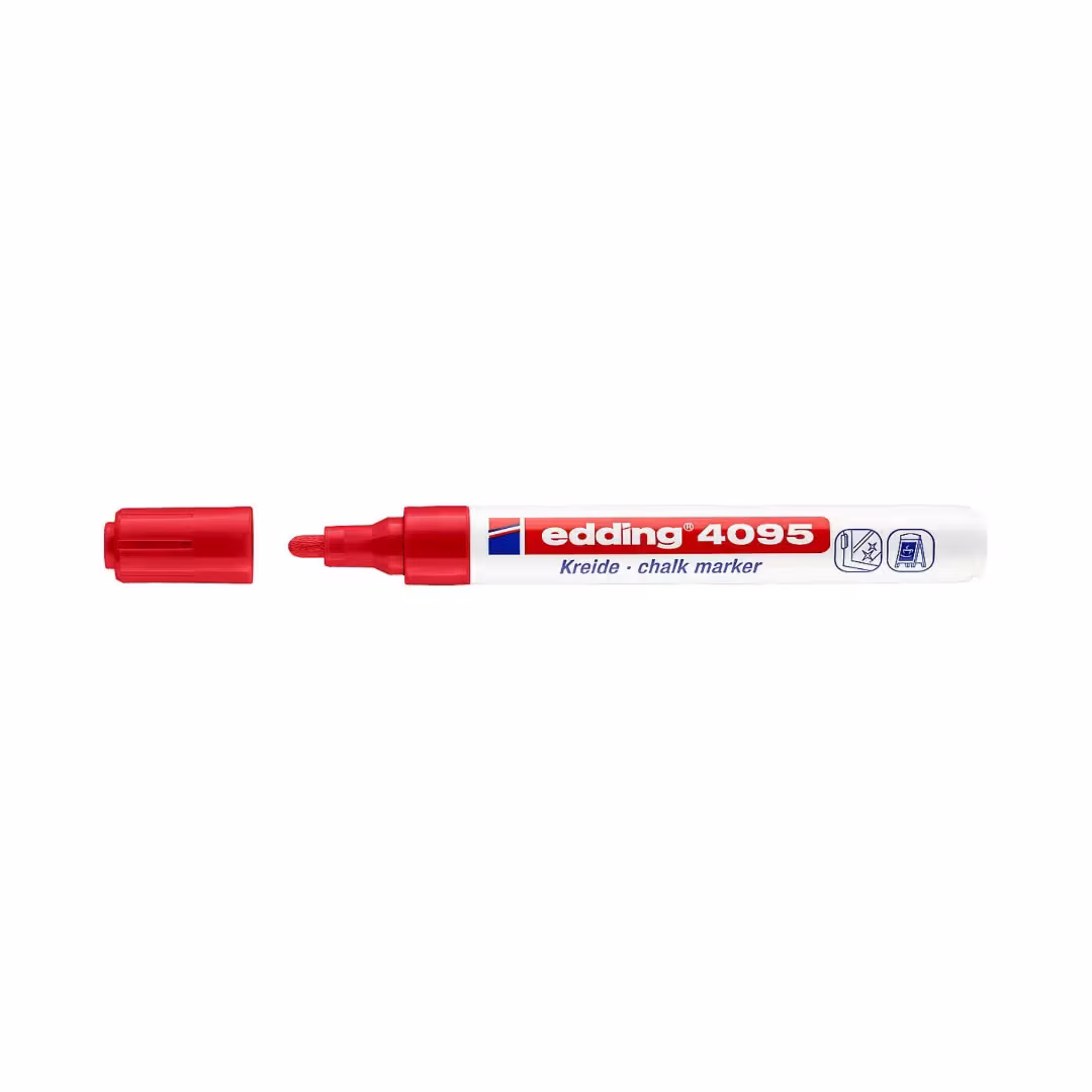 Edding 4095 Chalk Marker – Medium Tip, Water-Based, Opaque Liquid Chalk, 8 Colours Price in Jordan Edding 4095 Chalk Marker – Medium Tip, Water-Based, Opaque Liquid Chalk, 8 Colours - Buy Online in Jordan | OfficeJo