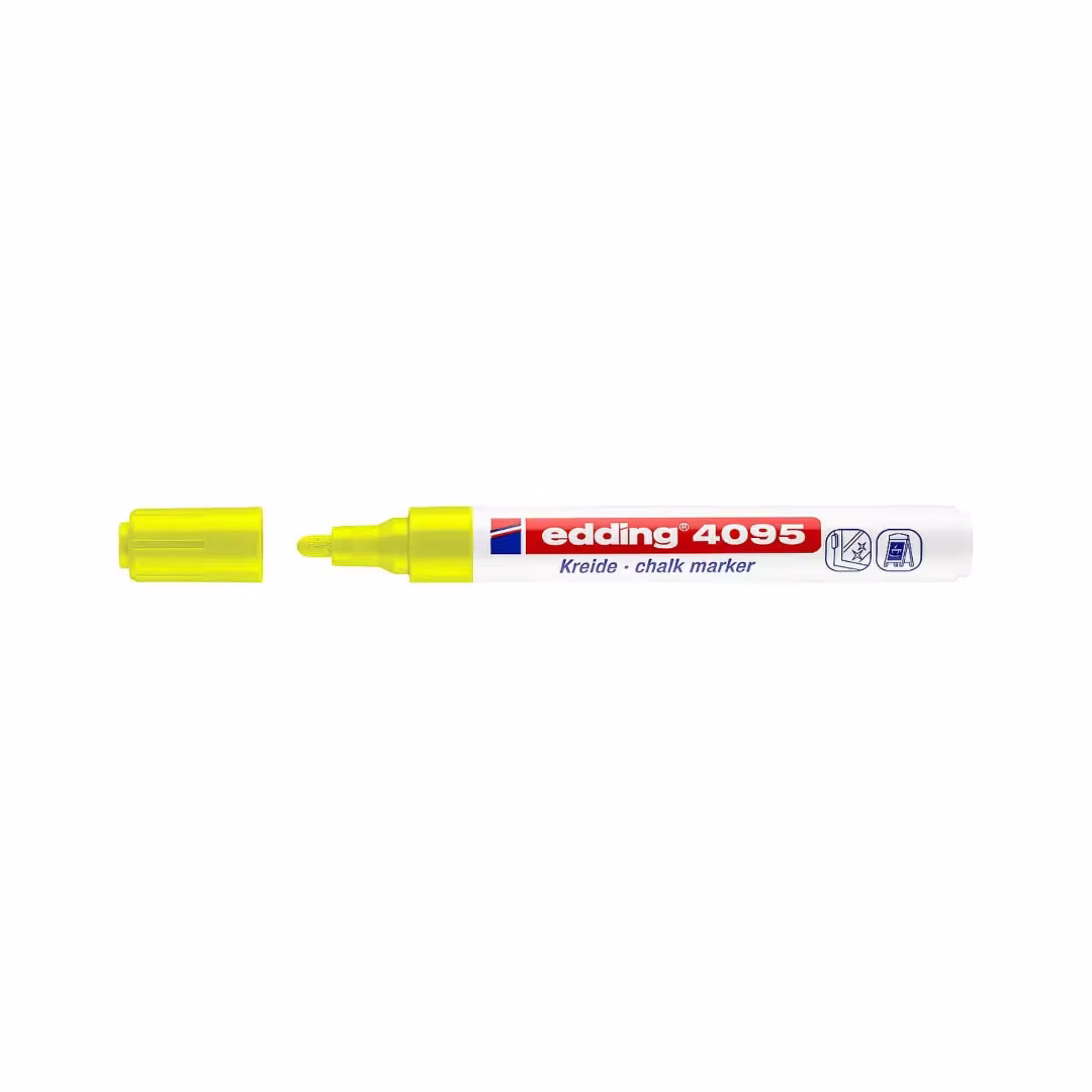 Edding 4095 Chalk Marker – Medium Tip, Water-Based, Opaque Liquid Chalk, 8 Colours Price in Jordan Edding 4095 Chalk Marker – Medium Tip, Water-Based, Opaque Liquid Chalk, 8 Colours - Buy Online in Jordan | OfficeJo
