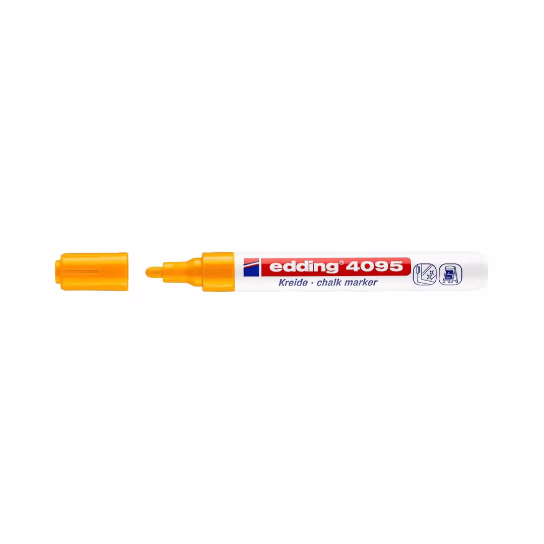 Edding 4095 Chalk Marker – Medium Tip, Water-Based, Opaque Liquid Chalk, 8 Colours Price in Jordan Edding 4095 Chalk Marker – Medium Tip, Water-Based, Opaque Liquid Chalk, 8 Colours - Buy Online in Jordan | OfficeJo