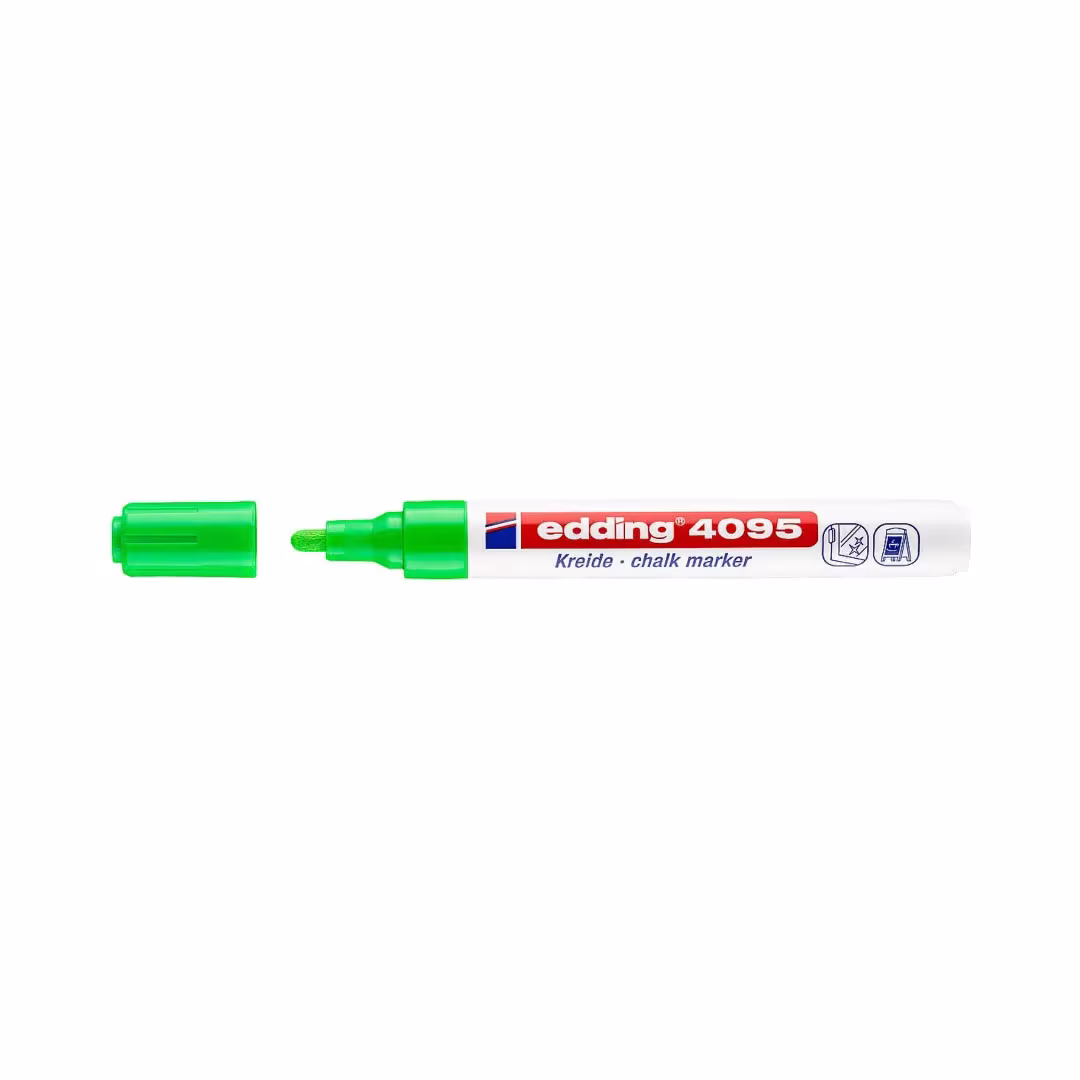 Edding 4095 Chalk Marker – Medium Tip, Water-Based, Opaque Liquid Chalk, 8 Colours Price in Jordan Edding 4095 Chalk Marker – Medium Tip, Water-Based, Opaque Liquid Chalk, 8 Colours - Buy Online in Jordan | OfficeJo