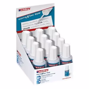 Edding 7720 Correction Fluid – Brush Applicator, 2.5–3mm Stroke, Quick-Drying, 12 Pack - Buy Online in Jordan | OfficeJo