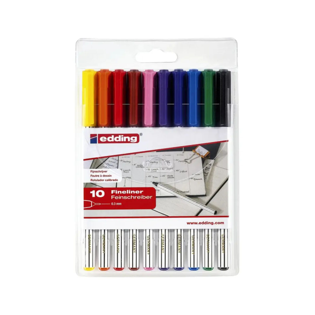 Edding 89 Office Liner EF Fineliner Set – 0.3mm, 10 Colors, Water-Based Ink, Made in Germany Price in Jordan Edding 89 Office Liner EF Fineliner Set – 0.3mm, 10 Colors, Water-Based Ink, Made in Germany - Buy Online in Jordan | OfficeJo