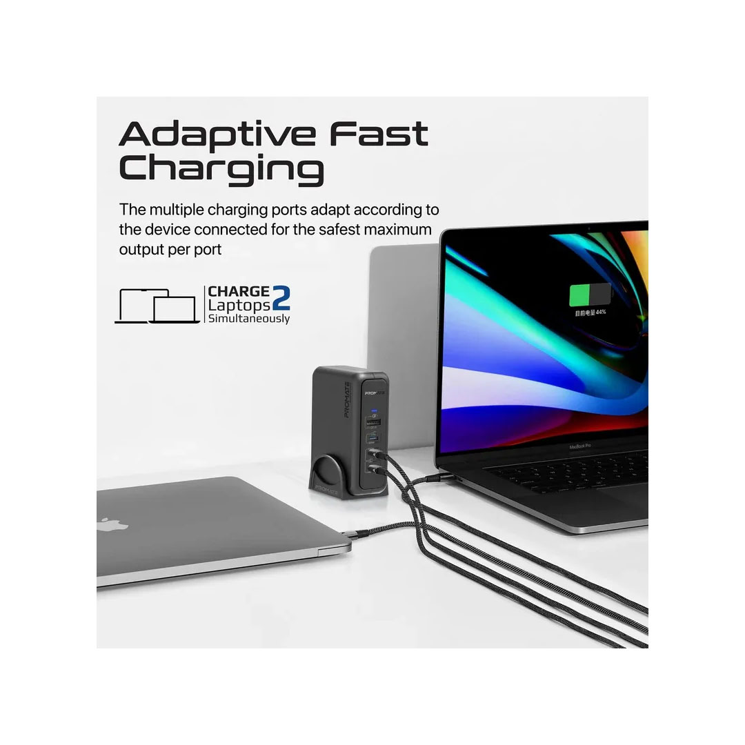Promate GaNFast Charging Station – 140W, Power Delivery 3.1, Quick Charge 3.0, 4 Ports Price in Jordan Promate GaNFast Charging Station – 140W, Power Delivery 3.1, Quick Charge 3.0, 4 Ports - Buy Online in Jordan | OfficeJo