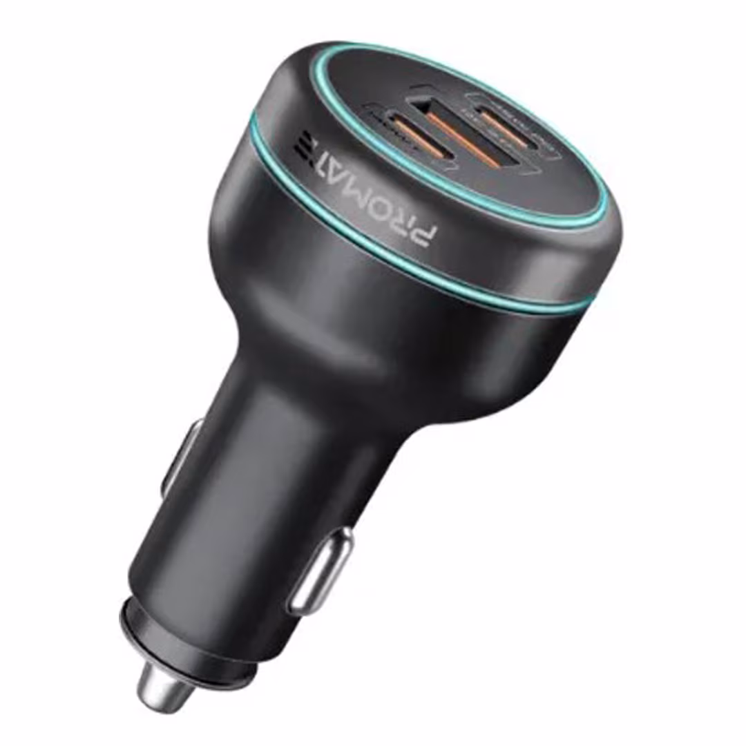 Promate PowerDrive-230W Car Charger – 140W PD 3.1, USB-C, USB-A, 230W Total Output Price in Jordan Promate PowerDrive-230W Car Charger – 140W PD 3.1, USB-C, USB-A, 230W Total Output - Buy Online in Jordan | OfficeJo