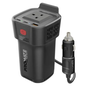 Promate DC to AC Power Inverter – 150W AC, Dual USB-C PD 30W, USB-A PD 18W, 12V Input Price in Jordan Promate DC to AC Power Inverter – 150W AC, Dual USB-C PD 30W, USB-A PD 18W, 12V Input - Buy Online in Jordan | OfficeJo