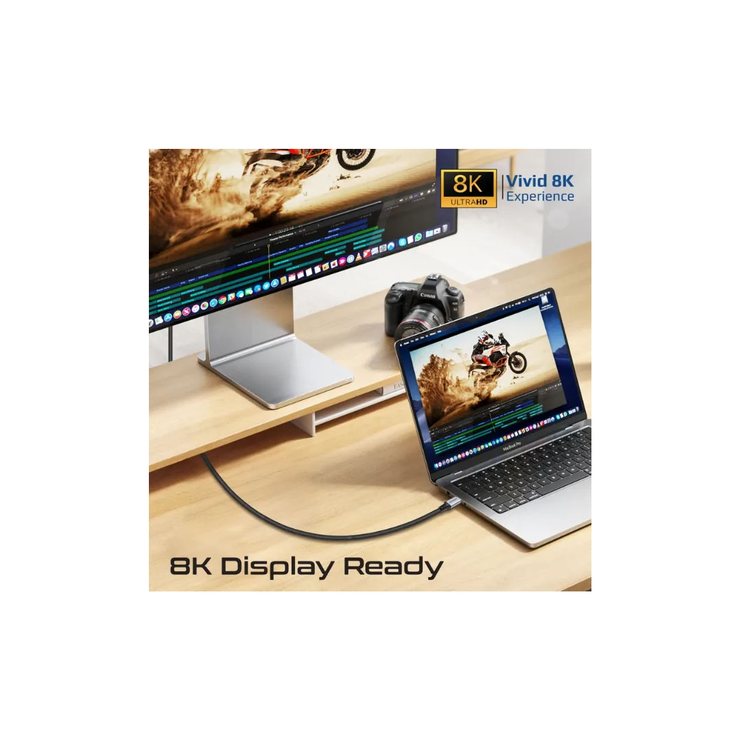 Promate PowerBolt5 USB4 Cable – 80Gbps, 240W PD, 8K@60Hz, 1.2M Price in Jordan Promate PowerBolt5 USB4 Cable – 80Gbps, 240W PD, 8K@60Hz, 1.2M - Buy Online in Jordan | OfficeJo