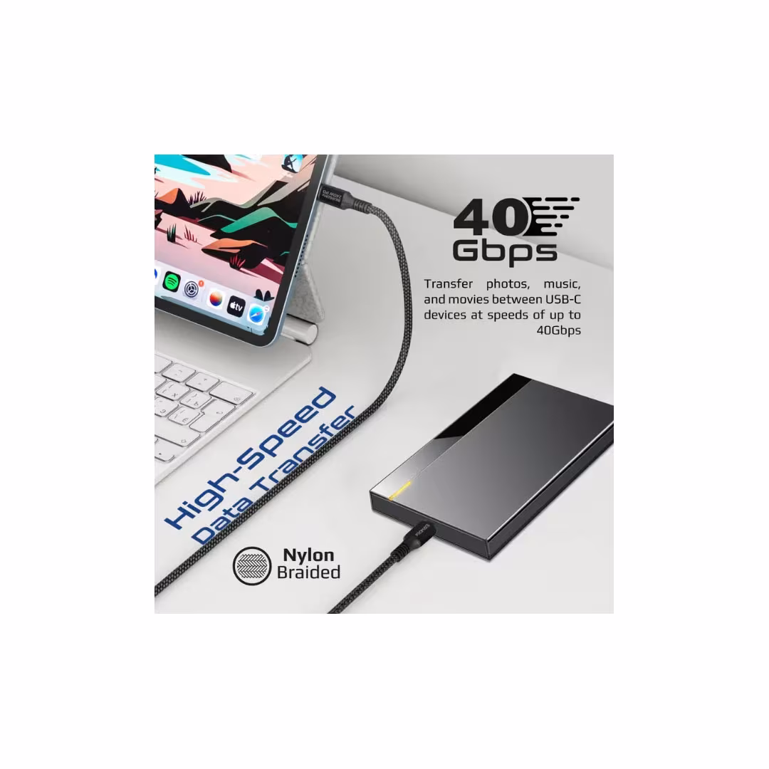 Promate PowerBolt240W USB-C Cable – 240W Power Delivery, 40Gbps, 8K@60Hz Price in Jordan Promate PowerBolt240W USB-C Cable – 240W Power Delivery, 40Gbps, 8K@60Hz - Buy Online in Jordan | OfficeJo