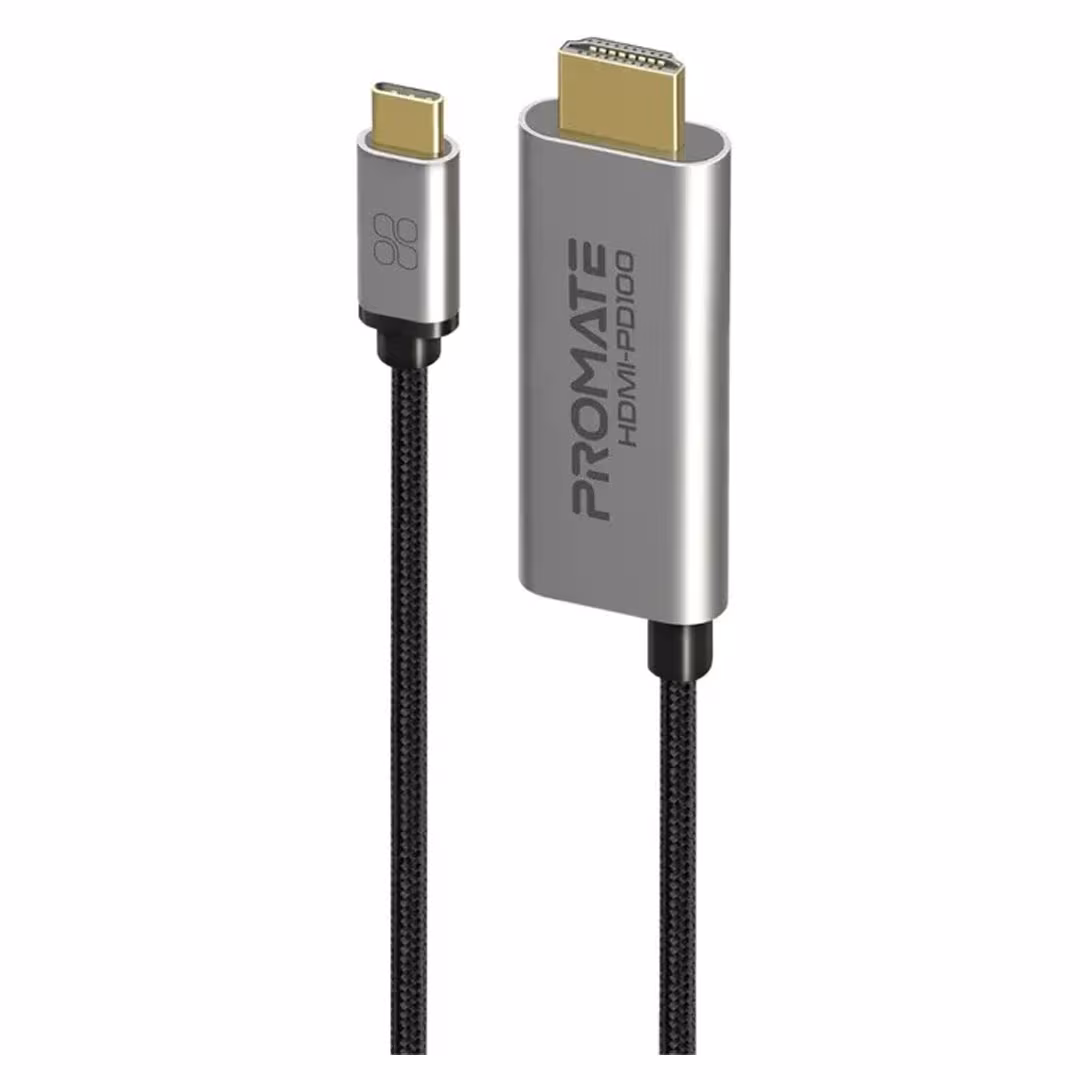 Promate USB-C to HDMI Cable – 4K@60Hz, 100W Power Delivery, 1.8M Price in Jordan Promate USB-C to HDMI Cable – 4K@60Hz, 100W Power Delivery, 1.8M - Buy Online in Jordan | OfficeJo
