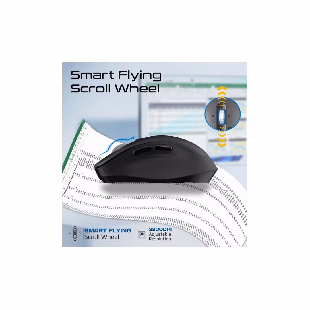 Promate SamoTri Wireless Mouse – Tri-Connect, BT 5.0, 3200 DPI, Rechargeable Price in Jordan Promate SamoTri Wireless Mouse – Tri-Connect, BT 5.0, 3200 DPI, Rechargeable - Buy Online in Jordan | OfficeJo