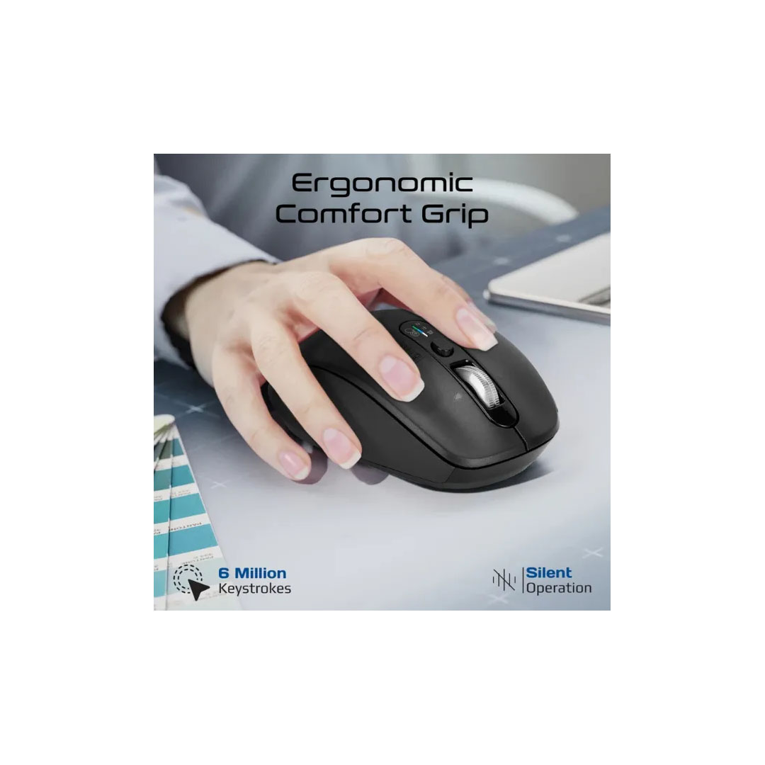 Promate SamoTri Wireless Mouse – Tri-Connect, BT 5.0, 3200 DPI, Rechargeable Price in Jordan Promate SamoTri Wireless Mouse – Tri-Connect, BT 5.0, 3200 DPI, Rechargeable - Buy Online in Jordan | OfficeJo